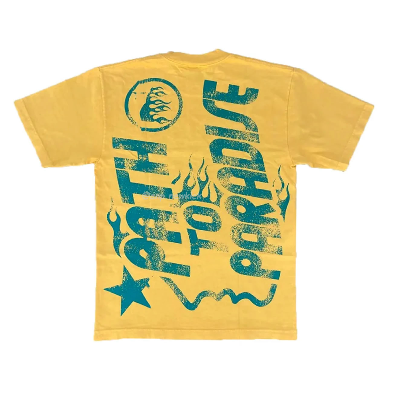 Hellstar Jesus Emblem Yellow T Shirt (3) - newkick.vip